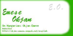 emese okjan business card